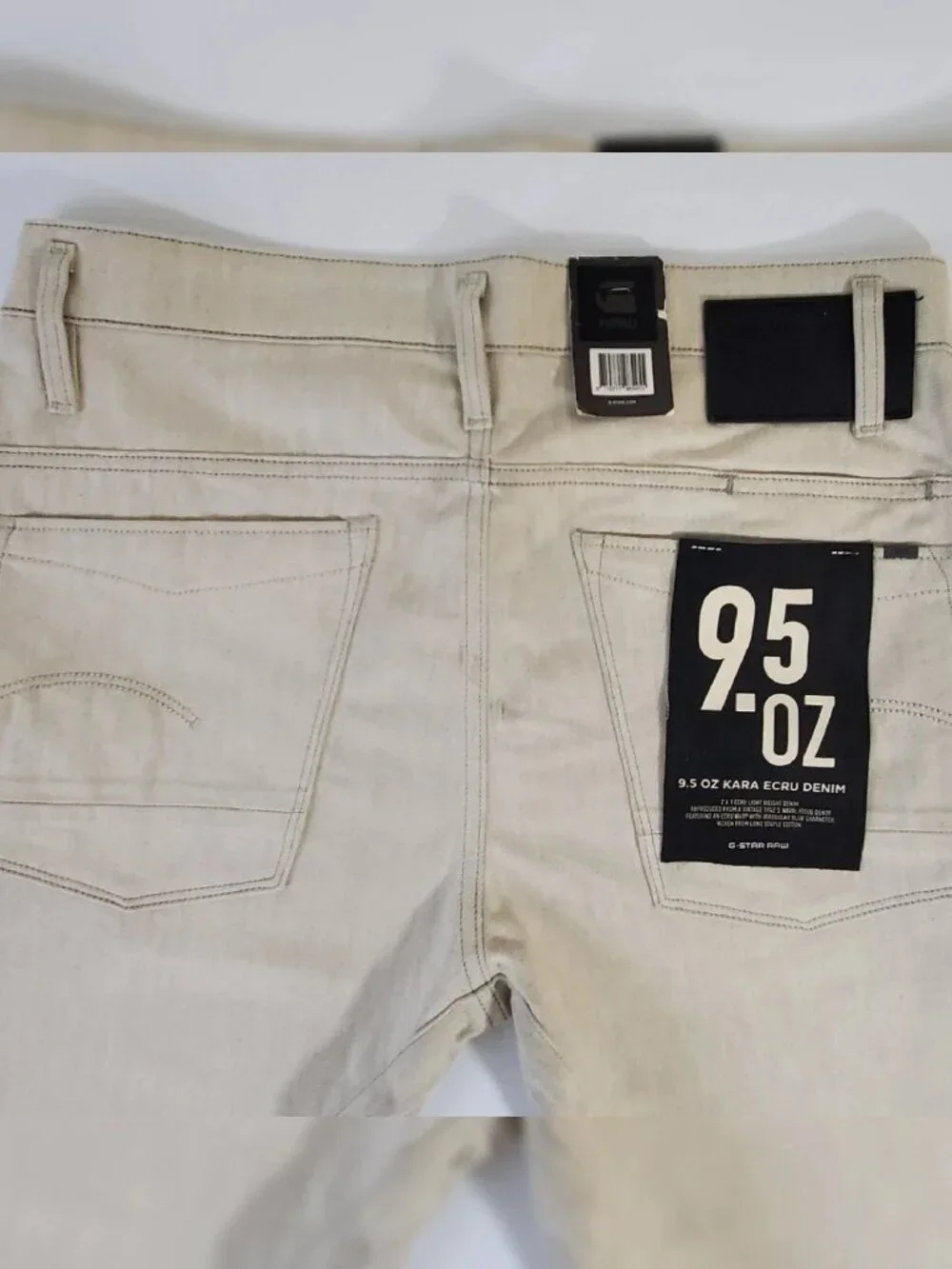 G-STAR RAW SCUTAR 3D SLIM TAPERED DENIM PANT WOMEN'S SIZE W32 L34 COLOR ECRU